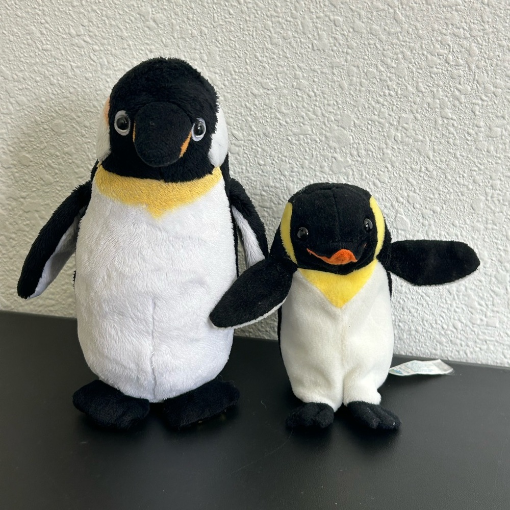 Bundle of Two Stuffed Penguin Plushies